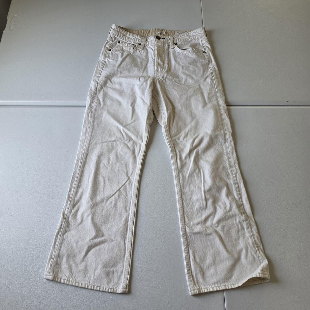 Rag & Bone Jeans Womens 26 White Maya High Rise Cropped Flare Organic Denim